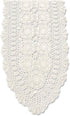 KEPSWET Cotton Handmade Crochet Lace Oval Table Runner, Dresser Console Coffee Table Decor, Beige 14x60 inch