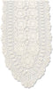 KEPSWET Cotton Handmade Crochet Lace Oval Table Runner Dresser Console Coffee Table