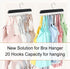 Bra Hanger for Closet, Tank Top Hanger 20 Hooks Capacity Foldable Wood Space Saving Hanger Closet Organizers and Storage for Dorm & Apartment for Tank Top, Bra, Scarf etc. by Resovo