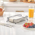 Countertop Black Guest Towel Holder Tray for Bathroom Disposable Paper Hand Towel Holder, Rectangle Napkin Organizer