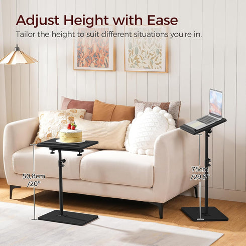 360 ETBK4501 MAHANCRIS TV Tray Table, Height Adjustable TV Trays with Swivel, Space-Saving Side Table for Couch