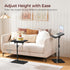 360 ETBK4501 MAHANCRIS TV Tray Table, Height Adjustable TV Trays with Swivel, Space-Saving Side Table for Couch