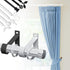 KOLAKO Curtain Rod Brackets, Heavy Duty Black Holders Hook Hangers for Wall Drapery Rod Bracket Support 1 Inch Rods