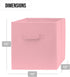 Pomatree 13x13x13 Inch Storage Cubes, 4 Pack Fabric Baskets for Organizing Closet and Toys (Pink)
