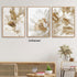 Abstract Golden White Flower Leaves Wall Art Posters, Modern Plant Landscape Canvas Prints for Living Room Decor
