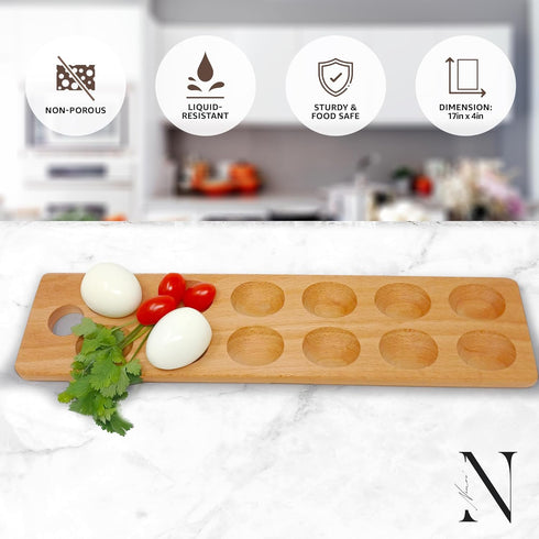 Namre' Holiday Deviled Egg Platter - Charcuterie Board with Recipes