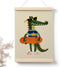 PaJiaNi Skateboard Wall Art, Skateboard Wall Decor Poster, Crocodile Wall Decor Poster