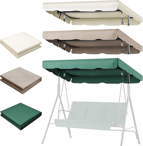 75" 52" 1.90m 1.32m 2 Flexzion Replacement Canopy for Outdoor Swing - x / x Seat Bench Glider Swings Shade Fabric UV