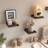 6X6 Inches Set 3 RYOFOBETTO Small Floating Shelf, Farmhouse Wall Shelves for Living Room, Bedroom, Picture Frames