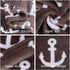 JML Throw Blanket for Couch, Super Soft Lightweight Microfiber Fuzzy Flannel, Shawls for Adults or Pets, Brown Anchor