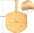 Natural Bamboo Pizza Peel - 15 Inch Wooden Spatula for Baking Homemade Pizza, Bread, and Cutting Fruit and Veggies