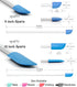 Spatty Daddy Kitchen Spatula Set (6 and 12 Inch Blue) - Shark Tank Mom Made for Scraping Last Drops from Jars