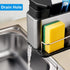 3-in-1 Countertop RedCall Soap Dispenser for Kitchen Sink, Sponge Holder for Kitchen Sink Caddy, Stainless Steel