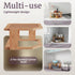 2-Tier Countertop, Bamboo Corner Shelf for Kitchen or Bathroom Cabinet, Cupboard Storage and Organizer, Natural Wood
