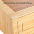 Kingrol Bamboo Cube Storage, Stackable Desk Drawer Organizer with Handle for Home Office, 15 x 11.75 x 6.5 Inch