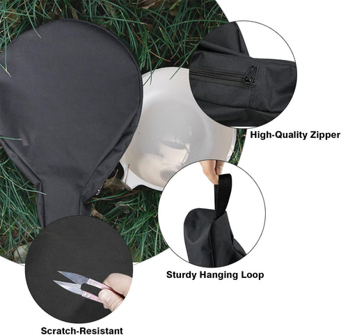 DOKSMERIA Cast Iron Camping Skillet Bag for 8/10/12In Skillets, Lightweight Water Resistant Frying Pan Bag, Black