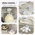 2PCS Cute Hanging Toothbrush Holder, Wall Hanging Utility Suction Hooks with Sticky Pads for Bathroom Decor