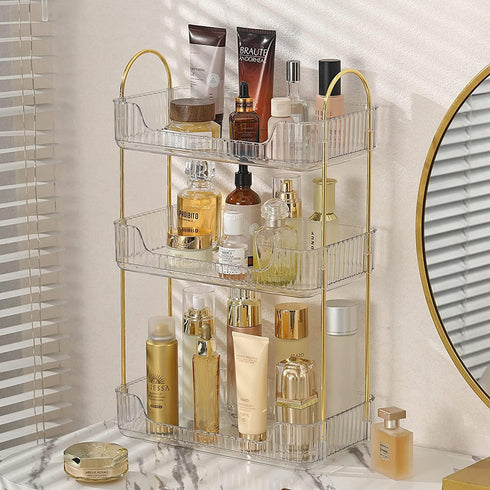 Counter Countertop Kitchen(3 shuang qing Bathroom Organizer Storage, Cosmetics Skincare Shelf, Makeup Organizer Perfume