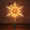Brizled 9.25in Christmas Snowflake Tree Topper with 20 Warm White Lights, UL Certified Plug in Christmas Tree Decoration