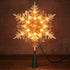 Brizled 9.25in Christmas Snowflake Tree Topper with 20 Warm White Lights, UL Certified Plug in Christmas Tree Decoration