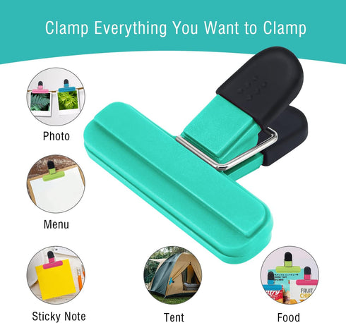 AK1980 Bag Clips, Kitchen Clips for Food Storage, Snack Bags, Photos - Versatile Clips for Home, Office, School