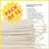 DR Cotton Muslin Drawstring Bags, 5×7 Inch, 12-Pack, Unbleached Reusable Favor Pouches