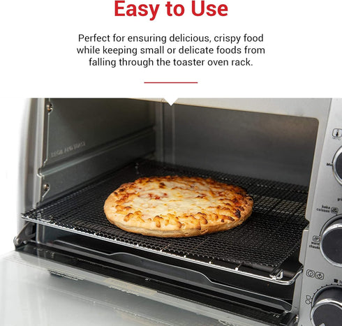 Cooks Innovations Toaster Oven Non-Stick Liner & Crisper Set - Premium Crisping Sheet for Easy Clean Up