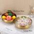 GUSHBIN 8.3" Counter Golden Key Bowl for Entryway Decorative Key Holder Round Fruit Dish Stainless Steel Catch All Bowl