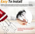 Hand Mixer Beater & Dough Hooks Compatible with KitchenAid Hand Mixer Attachments, Stainless Steel Replacement Parts