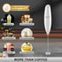 Powerful Handheld Milk Frother with Stand, Double Whisk Electric Foam Maker, Mini Blender for Coffee, Latte, Matcha