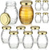 Baderke 3.4 oz Mini Honey Jars Party Favors, 12 Pack Small Glass