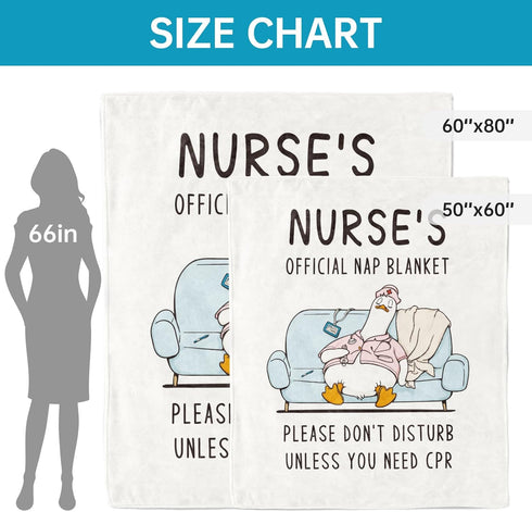 80" 60" Nurse Gifts for Women/Men, Thoughtful Gifts for Nurses - Soft Nurse Blanket, LPN RN Nurses Week/Day