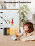 Space Heater, 500W Small Indoor Heater, Ceramic Personal Heater with Overheating & Tip-Over Protection for Home Office