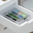 TQVAI Silverware Organizer, 5 Slots Non-Slip Mesh Kitchen Drawer Organizer, Metal Cutlery Holder