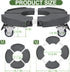 360 15-22 Inch 440lbs 1P ToLanbbt Plant Caddy Stand with Wheels Adjustable Rolling Plant Stand Heavy Duty Large Plant