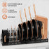 Expandable Pot and Pan Organizer Rack - Space-Saving Kitchen Cabinet Storage Solution