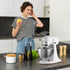 Mixer Slider for Kitchen Aid Bowl Lift 5-8 Qt Stand Mixer, Pine Wood Storage Mover for Kitchen Countertop