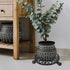 Fasmov Plant Caddy Cast Iron Plant Stand Plant Pallet Caddy Plant Pot with Heavy Duty Wheels Indoor Outdoor Planter
