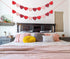 JOZON 4 Pack Felt Heart Valentine’s Day Garland Banner Decorations for Anniversary Wedding Engagement Party (Red, Pink,