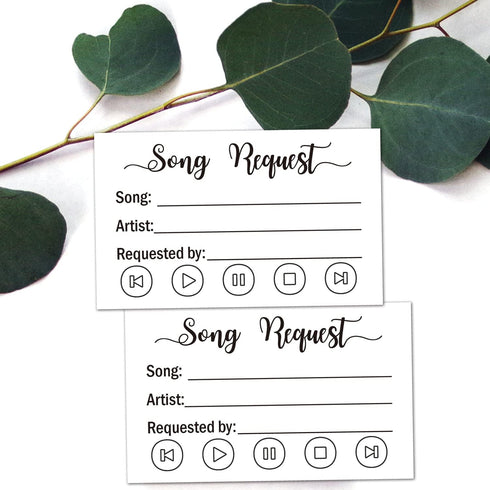 50 Request a Recipe Card for Bridal Shower - Invitation Insert for Wedding or Baby Shower, Size 3.5" x 2"