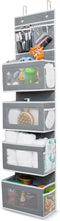 Over the Door Organizer, Clear Mesh Window Hanging Storage Rack for Bedroom, Bathroom, Kids Room, Space Saving Shelves