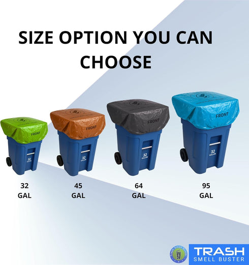 95 3 Pack Trash Can Smell Eliminator Cover Odor Eliminating Bag Lemon Scented Durable Chemical Free Gallon