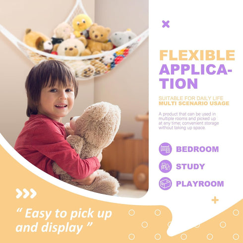 Hammock Hammock 1 Pack, Stuffed Animal Net for Plushie Toys, Stuffed Animal Corner for Kids' Room Decor, Ideas