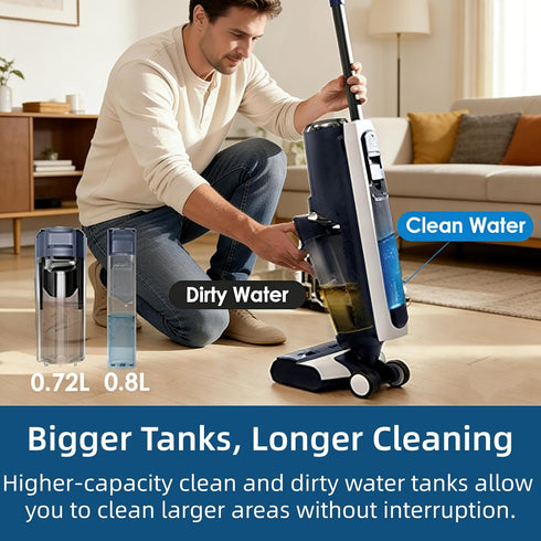 440934 S5 S5 S5 Tank,0.8L Clean Water Tank Compatible for Tineco Floor ONE / Floor ONE Blue/Floor ONE Extreme Models.