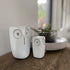 Set 2 5 4 Inches Wise Owl Decor Statue Sculptures of Small White Resin Figurines, & High, Minimalist Decor for Home