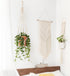 35 Inch, Set 1 Mkono Macrame Plant Hanger Indoor Hanging Planter Basket with Wood Beads Decorative Flower Pot Holder No