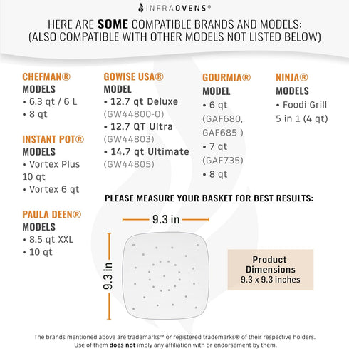 Air Fryer Perforated Parchment Paper Liners, Compatible with Philips, NuWave® Brio, Chefman, Secura, Black Decker +More