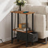 1 1 VIMBER Narrow Side Table for Small Spaces, Skinny End Table with Charging Station, Sofa Beside Table with Drawer