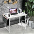 Lufeiya White Small Desk for Bedroom, Student Kids Study Writing Table for Home Office, 32 Inch Modern Mini Laptop PC