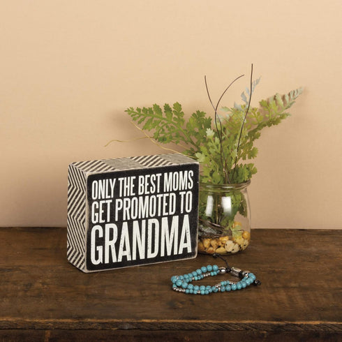 Primitives by Kathy Chevron Trimmed Box Sign, 5" x 4", Black